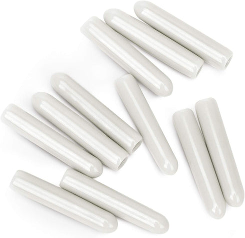 OIIKI 100 PCS Universal Dishwasher Rack Tine Prong Repair End Cover Caps, Durable Flexible Vinyl Extra Long 1 inch Anti Slip Round Tips, White