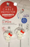 Friend Sanrio Hello Kitty Cable Protector Cell Phones Accessories 2pcs Set for iPhone (Lightning Cable)...