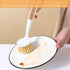 Kitchen Dish Brush Bamboo Handle Dish Scrubber Built-in Scraper, Scrub Brush for Pans, Pots, Kitchen Sink Cleaning, Dishwashing and Cleaning Brush...