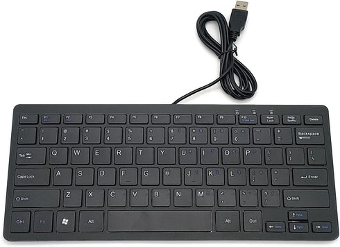 Mini Wired Keyboard(English) Ultra Thin and Light Portable 78 Keys Small USB Multimedia Desktop, Computer, Notebook, Laptop, Windows 7/8/10 (Engli...