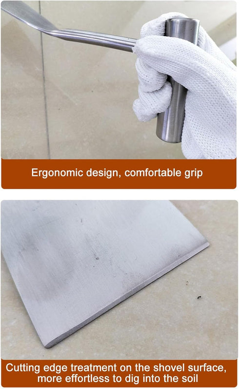 Digging Shovel Outdoor Garden Cleaning Shovel Sharp Garden Weeding Tools for Digging Soil, and Gravel (Width 58MM)...