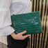 Women Envelope Clutch Purse Bag Fashion Crocodile Embossed PU leather Oversized Ladies Evening Party Clutches...