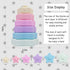 Promise Babe Stacking Toys, Silicone Stacking Rings Teething Toy with Star Shape, Soft Building Blocks, Montessori Early Educational Toy for 6 Mon...