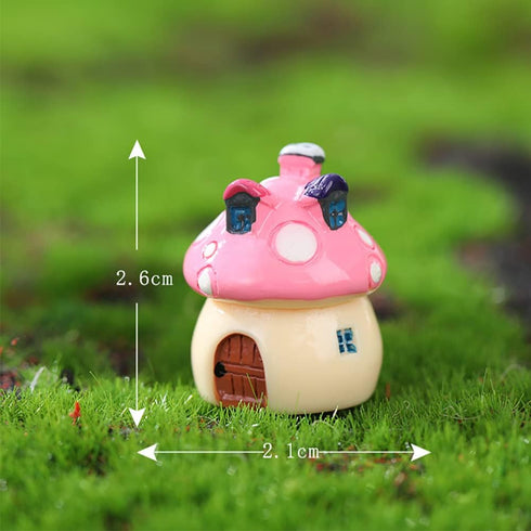 MAOMIA Resin Miniature Fairy Garden Mushroom House 4 Pcs Micro Landscape Garden Outdoor Decor Home Decoration Plant Flower Pots Ornaments...