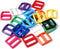 25pcs 1"(25mm) Webbing Colorful Plastic Slider Tri Glide Adjust Buckles for Dog Collar Harness Backpack Straps FLC080(Mix-s)...