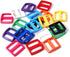 25pcs 1"(25mm) Webbing Colorful Plastic Slider Tri Glide Adjust Buckles for Dog Collar Harness Backpack Straps FLC080(Mix-s)...