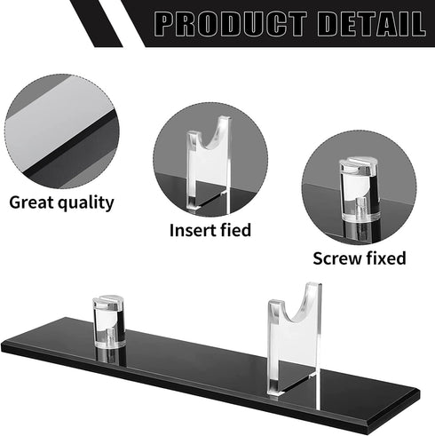 Knife Display Stand Acrylic Knife Stand, Desktop Knife Display, Single Knife Holder for Home Decor (Black Base)...