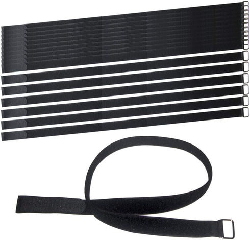 36 inch Cable Strap with Buckle - 16 PACK Hook and Loop Fastening Straps - Adjustable Nylon Extend Securing Strap...