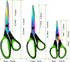 Scissors All Purpose,Heavy Duty Sharp Titanium Blades Scissors with Rubber Soft Grip Handle,Craft Scissors Set of 3 Pack Tool Set Great for Office...