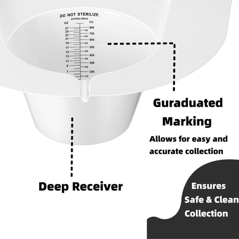 Urine Collection Hat for Toilet, Female Urinal Stool Sample Collection Kit, Toilet Hats to Catch Urine Cups Pee Cup Urine Collector for Women (4 P...