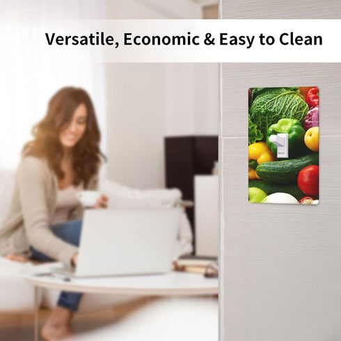 Kitchen Vegetables Single Light Switch Cover Decorative Wall Plates 1 Gang Toggle Switch Plate Covers for Home Dining Room Bedroom,4.50 x 2.76 Inc...