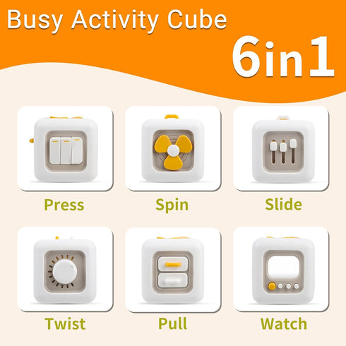 Montessori Busy Cube for Toddlers 1-3,Car Travel Toys Busy Board Activity Cube,Learning Stocking Stuffers Educational Birthday Gifts Sensory Baby ...