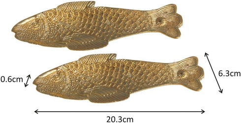 Fish Shaped Gold Plated Incense Holder/Burner Pair in Metal Home Decor Accessories...