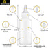 BRIGHTFROM Twist Top Applicator Bottles, Squeeze 4 OZ Empty Plastic Bottles, Refillable, Clear Open/Close Nozzle - Multi Purpose (Pack of 2)...