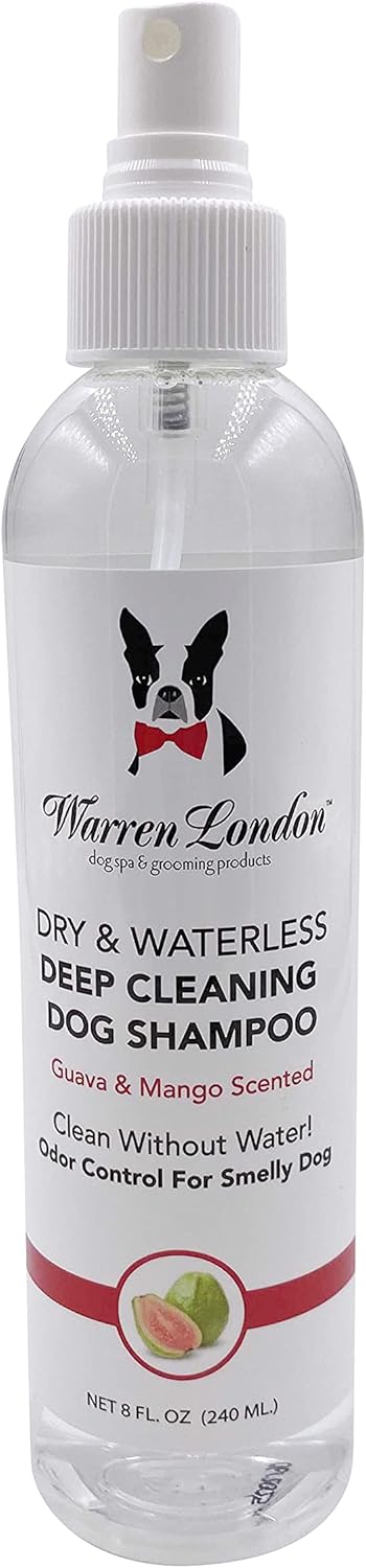 Warren London Dry & Waterless Shampoo for Dogs & Pets- No Rinse Dog Shampoo- Dog Dry Shampoo for Smelly Dogs- Waterless Shampoo Spray for Dogs- Wa...
