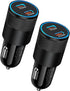 60W USB C Car Charger, 2 Pack AILKIN USB C Cigarette Lighter Adapter Fast Charging Dual Port PD3.0 Type C Car Charger Plug Compatible with iPhone ...