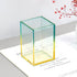 Acrylic Yellow and Green Desktop Pen Pencil Holder Cup Modren Makeup Brushes Dispenser Pencil Cup Pot Stationery Organizer for Office Supplies (Ye...