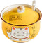 Ceramic Japanese Lucky Cat Sugar Bowl Salt Storage Jar with Lid and Spoon...