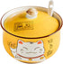 Ceramic Japanese Lucky Cat Sugar Bowl Salt Storage Jar with Lid and Spoon...