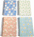 ALIMITOPIA 4 Pack Small Spiral Notepad Journal,Wirebound Ruled Sketch Book Notebook Diary Memo Planner,A6 Size(5.7X4.1) & 80 sheets (Flower B)...