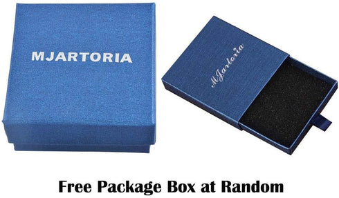 MJartoria Womens Black and White Faux Pearls Necklace Earrings Bracelet Wedding Jewelry Sets Costume Party(Black+White)...