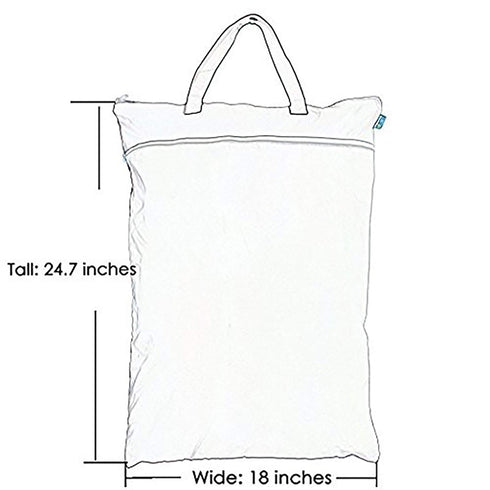 Teamoy Travel Hanging Wet Dry Bag Organizer (24.7 x 18 inches) with Two Compartments for Cloth Diaper, Laundry, Swimsuits and More, Easy to Hang E...