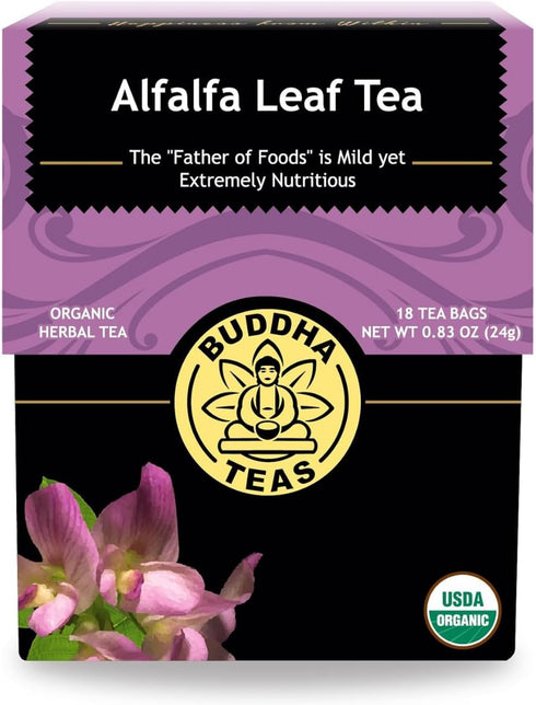 Buddha Teas - Alfalfa Leaf Tea - Herbal Tea - For Health & Wellbeing - With Vitamins, Minerals & Antioxidants - Clean Ingredients - Caffeine Free ...