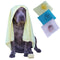 Dog Bathing Set Scrubber Shampoo Dispenser Brush and Microfiber Towel Set (Blue)...