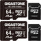 Gigastone 64GB 2-Pack Micro SD Card, 4K UHD Video, Surveillance Security Cam Action Camera Drone Professional, 90MB/s Micro SDXC UHS-I U3 Class 10...