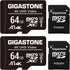 Gigastone 64GB 2-Pack Micro SD Card, 4K UHD Video, Surveillance Security Cam Action Camera Drone Professional, 90MB/s Micro SDXC UHS-I U3 Class 10...