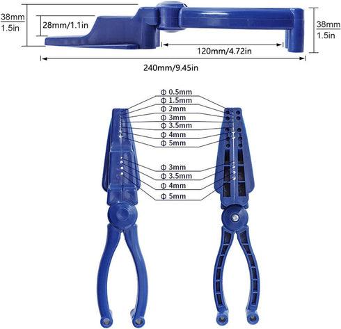Plastic Pliers, Nail Holder for Hammering Home Tool Auxiliary Pliers Finger Protective Nail Guide, Finger Saver for Hammer Nails in Slip Joint Pli...