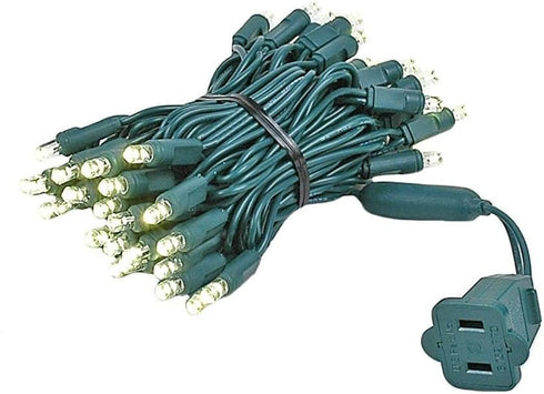 Novelty Lights 50 Light LED Christmas Mini Light Set, Outdoor Lighting Party Patio String Lights, Warm White, Green Wire, 11 Feet...