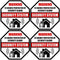 Front Self Adhesive Vinyl Outdoor/Indoor (4 Pack) 89mm X 89mm Home Business Security Burglar Alarm System Window Door Warning Alert Sticker Decals...