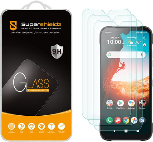 Supershieldz (3 Pack) Designed for Kyocera DuraSport 5G UW Tempered Glass Screen Protector, Anti Scratch, Bubble Free...