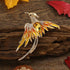 3Pcs Sparkling Rhinestone Phoenix Brooch Enamel Lapel Pin for Clothing Accessories...