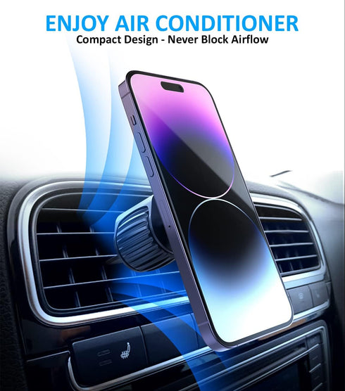 TT&C Universal Magnetic N52 6pc Air Vent Phone Mount Holder for Car, 360° Adjustable Super Strong Magnet Compatible with iPhone, Samsung, Google, ...