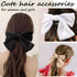 Ahoney 6 Pack Satin Hair Bow Hair Clips for Women Girls, 6" Bowknot Hair Ribbons for Hair Ponytail Cute Hair Clips Bow for Hair Accessories Barret...