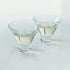 Viski Heavy Base Stemless Martini Glasses Set of 2 - Premium Short Crystal Cocktail Glass Gift Set, 7.5 oz....