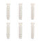 Concrete Wall Anchors for TV Wall Mount Installation Suitable for Concrete Wall or Brick Wall Installation Plastic Anchor Bolts 10X50mm White 6pcs...