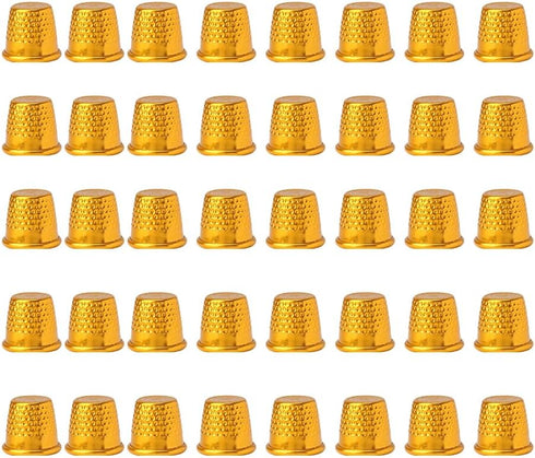 40Pcs Golden Sewing Thimbles Sewing Quilting Metal Thimbles DIY Craft Finger Protectors(Golden)...