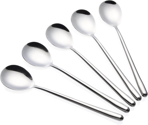 Miupoo Korean Soup Spoons Stainless Steel Long Handle Tablespoon Pack of 5...