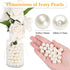 Pearl Beads for Craft, Anezus 200pcs Ivory Faux Fake Pearls, 12 MM Sew on Pearl Beads with Holes for Jewelry Making, Bracelets, Necklaces, Hairs, ...