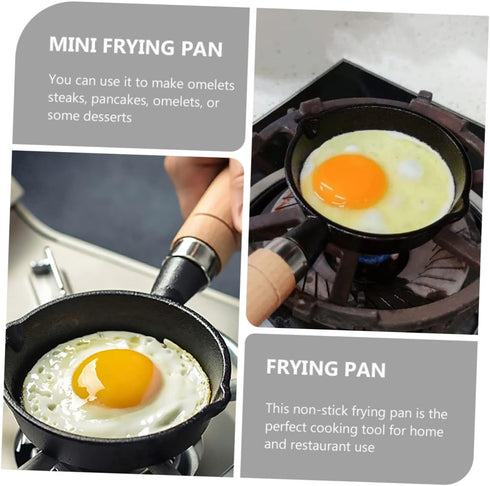 HOMSFOU Mini Omelet Pan Maifan Eggs Cooker Non Stick Skillet Pan Marble Frying Pan Pan Non Stick Pan Egg Pans Nonstick Earth Cookware Single Egg F...