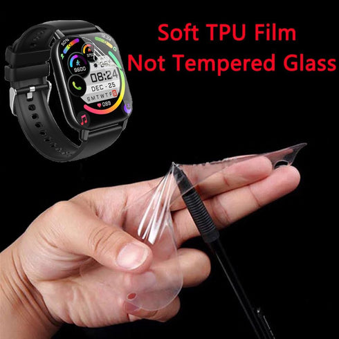 6 Pack Compatible with aycy Y6 1.85” Smart Watch Screen Protector Film for Hoxe Y6 1.85 Inch Smartwatch Screen Protectors Foils Screen Cover Cryst...