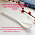 AKOAK 6.7 "Ceramic Egg Spoon (Set of 5), White Long-Handled Ceramic Spoon, Teaspoon for Coffee, Tea, Yogurt, Ice Cream, Sauces and Desserts, Espre...
