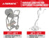 YAMATIC Pressure Washer Whip Hose with Swivel Steel Connector, 3/8" Jumper Hose 2FT For Hose Reel and Power Washer, 4000 PSI...