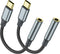 USB-C to 3.5mm Headphone Jack Adapter (2 Pack), USB-C to Aux Audio Dongle Cable, Compatible with iPhone 15 Pro Max/15 Pro/15, Samsung Galaxy S24/S...