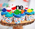 JeVenis The Big One Cake Topper Fishing Cupcake Topper Ofishally One Cupcake Topper Fishing Decoration Supplies...