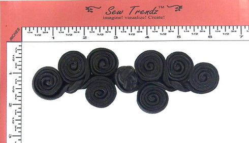 Chinese Frogs Button Closures Hook & Eye Fastener - Sewing Quilting Renaissance Dance Hawaiian Bridal Costumes Outfit Drapery Decor- Black-Very La...