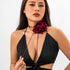 INENIMARTJ Flower Choker Necklace Big Rose Choker Velvet Rosette Flower Collar Choker Necklace for Women Bride Wedding Party Summer Necklaces...